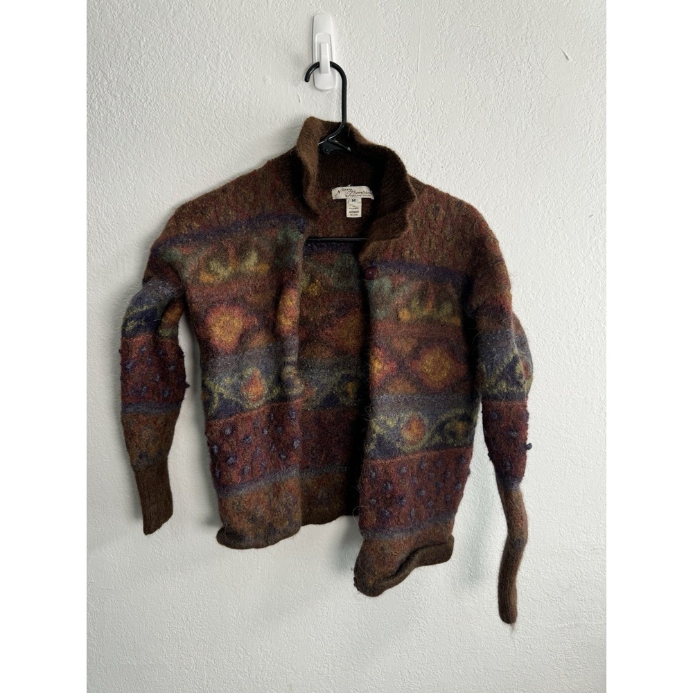 Norm Thompson‎ Alpaca Cardigan Sweater Handmade Size M
